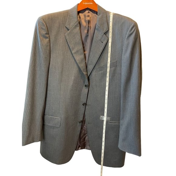 Joseph Abboud Mens Blazer Coat Jacket Single Breasted Long Sleeve Gray Size 40 - Picture 3 of 7